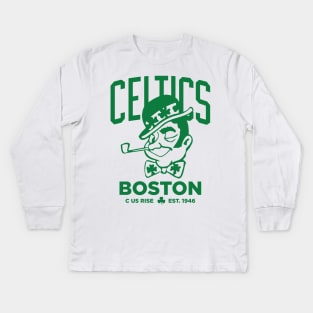 celtics boston - c us rise Kids Long Sleeve T-Shirt